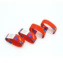 High frequency 13.56mhz nfc nylon elastic braided wristband rfid fabric wristbands with QR code printing