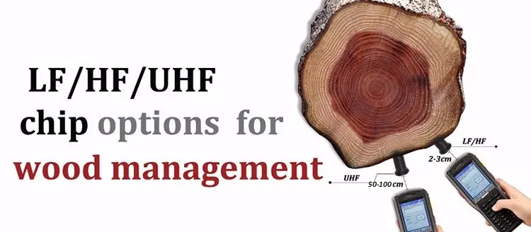 UHF tree nail tag for wood tree tracking