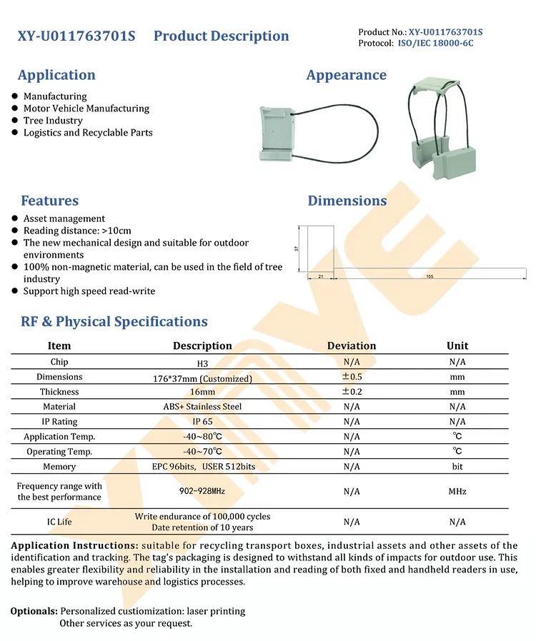 UHF cable seal tag rfid secuirity seals tag