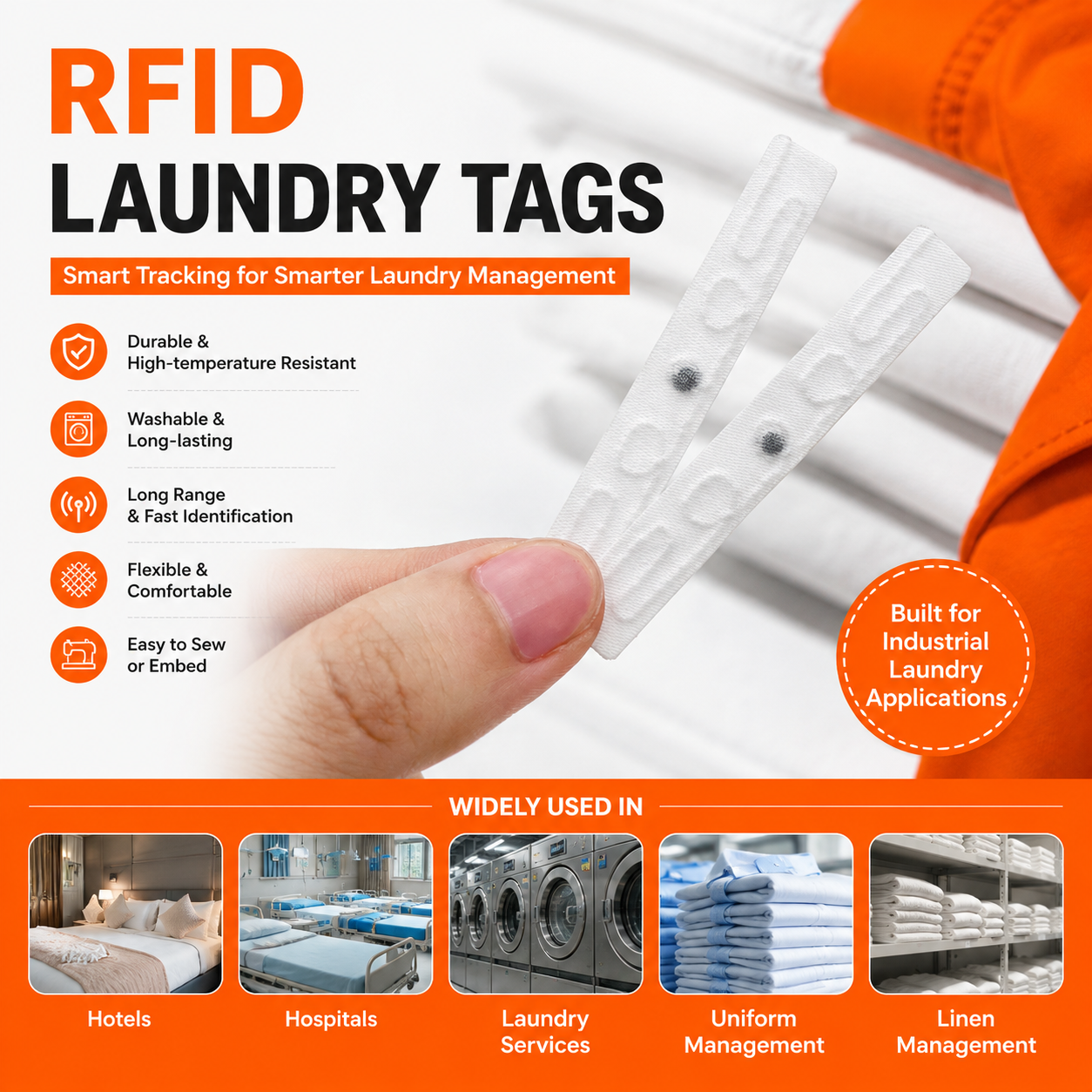 RFID laundry tag application